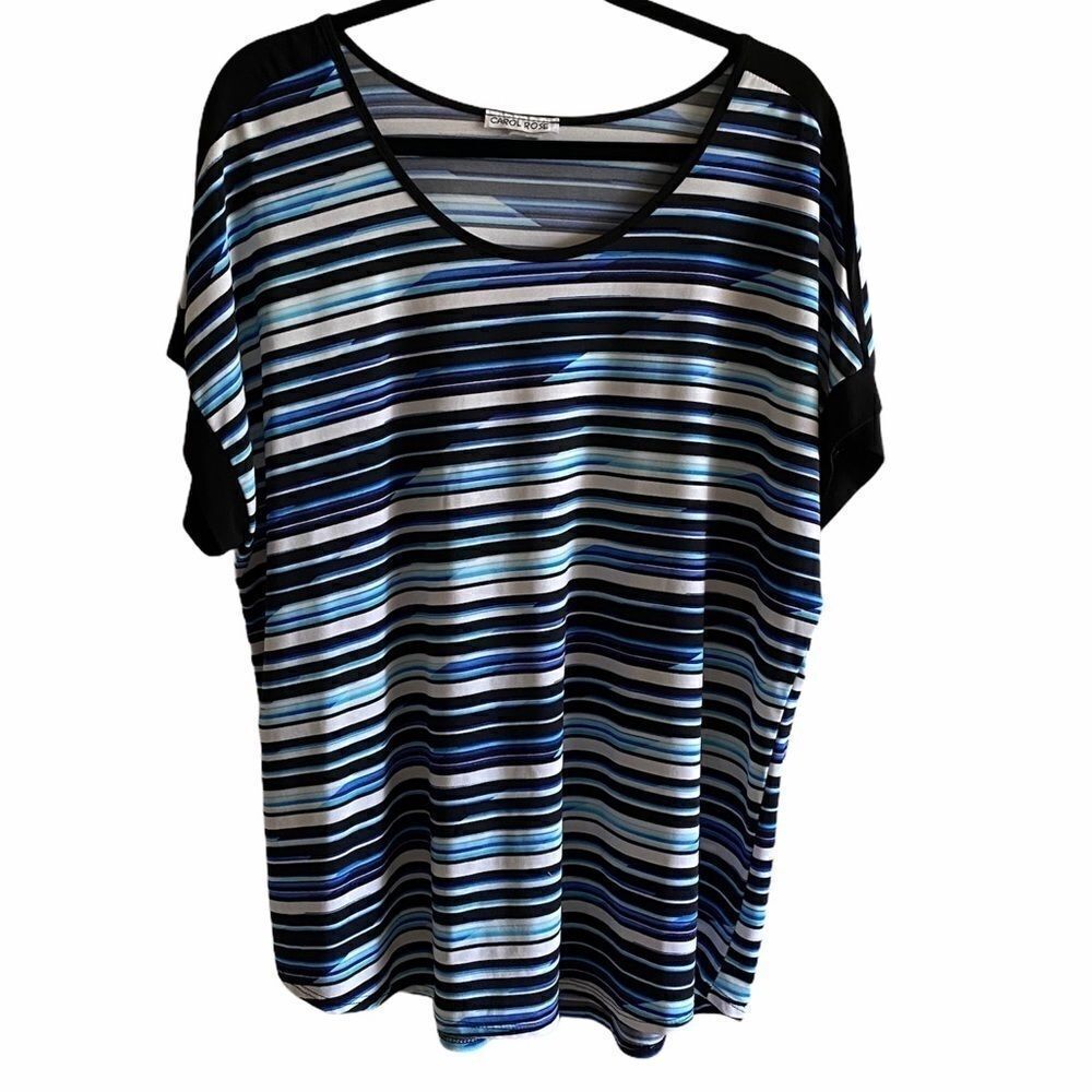Carol Rose Striped Shirt Plus Size